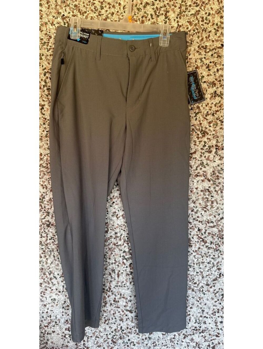 NWT Birdie Bound Men's Golf Performance Pants 30x30 Gray 4-Way Stretch